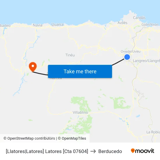 [Llatores|Latores]  Latores [Cta 07604] to Berducedo map