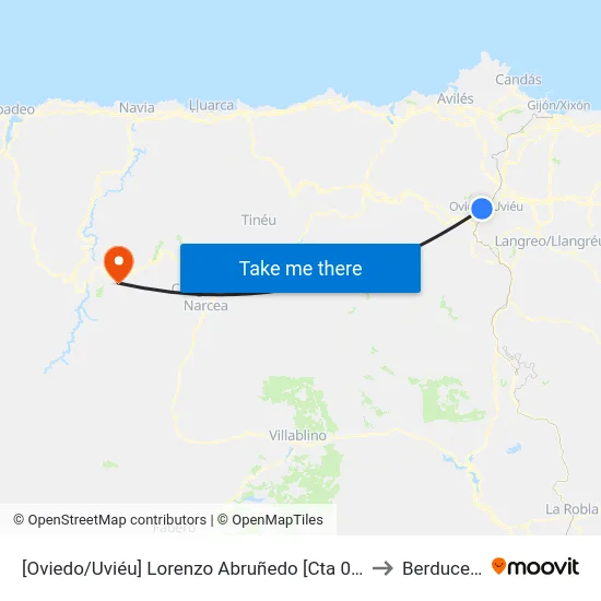 [Oviedo/Uviéu]  Lorenzo Abruñedo [Cta 07679] to Berducedo map