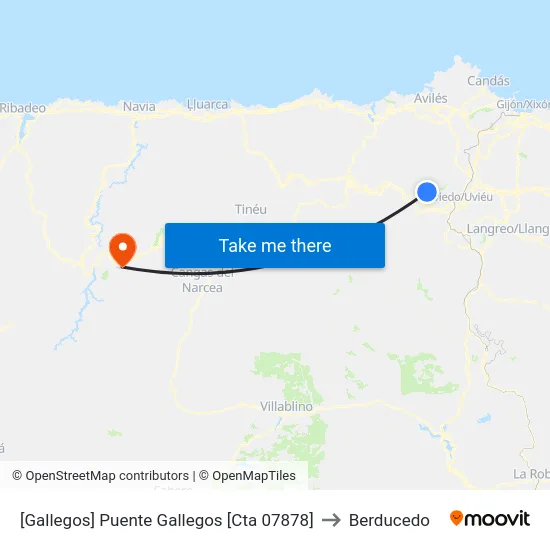 [Gallegos]  Puente Gallegos [Cta 07878] to Berducedo map