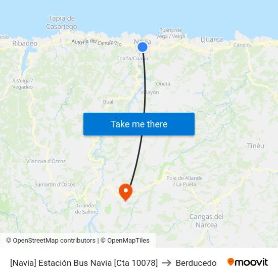 [Navia]  Estación Bus Navia [Cta 10078] to Berducedo map