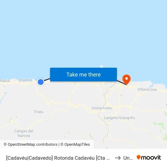 [Cadavéu|Cadavedo]  Rotonda Cadavéu [Cta 16975] to Uned map