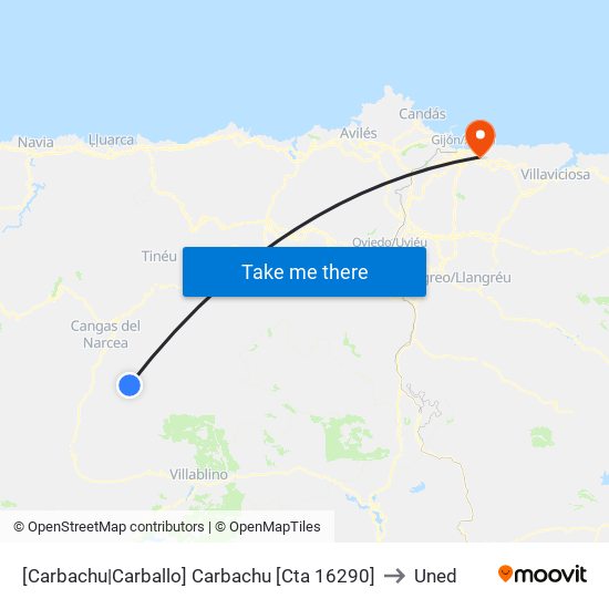 [Carbachu|Carballo]  Carbachu [Cta 16290] to Uned map