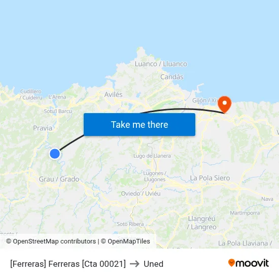 [Ferreras]  Ferreras [Cta 00021] to Uned map