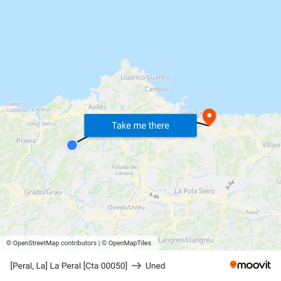 [Peral, La]  La Peral [Cta 00050] to Uned map