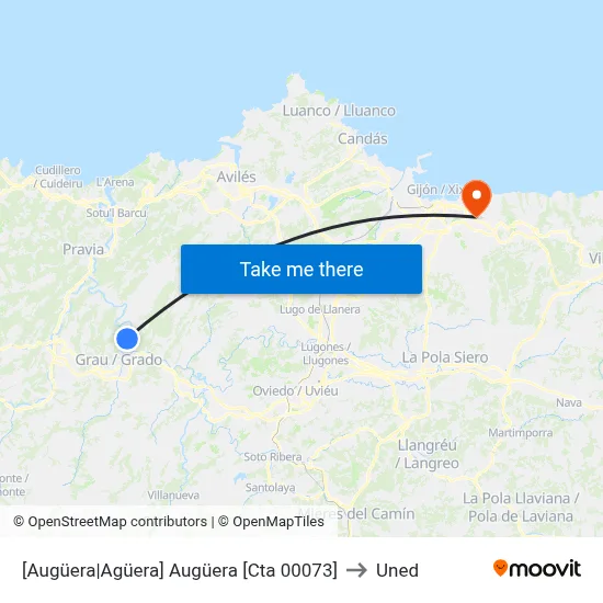 [Augüera|Agüera]  Augüera [Cta 00073] to Uned map