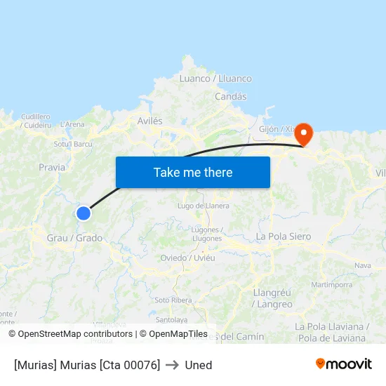 [Murias]  Murias [Cta 00076] to Uned map