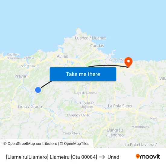 [Llameiru|Llamero]  Llameiru [Cta 00084] to Uned map