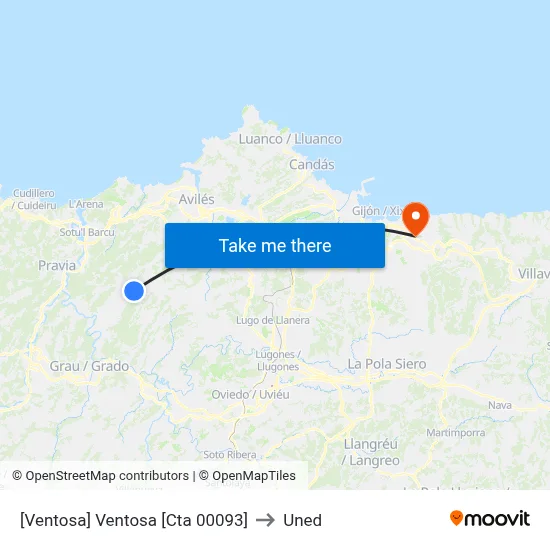 [Ventosa]  Ventosa [Cta 00093] to Uned map