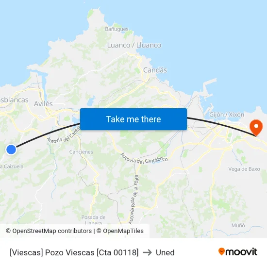 [Viescas]  Pozo Viescas [Cta 00118] to Uned map