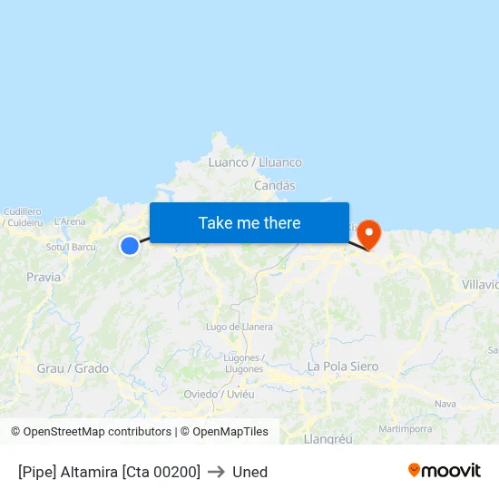 [Pipe]  Altamira [Cta 00200] to Uned map