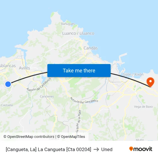 [Cangueta, La]  La Cangueta [Cta 00204] to Uned map