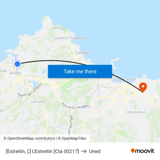 [Estrellín, L']  L'Estrellín [Cta 00217] to Uned map