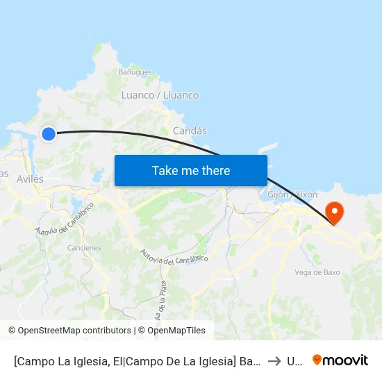 [Campo La Iglesia, El|Campo De La Iglesia]  Baragaña [Cta 00235] to Uned map