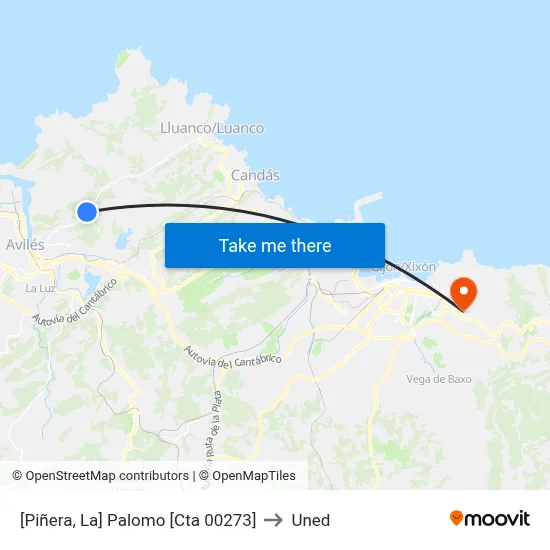 [Piñera, La]  Palomo [Cta 00273] to Uned map
