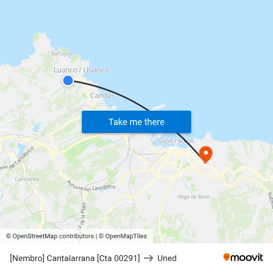 [Nembro]  Cantalarrana [Cta 00291] to Uned map