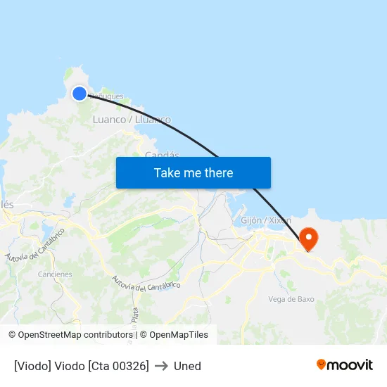 [Viodo]  Viodo [Cta 00326] to Uned map