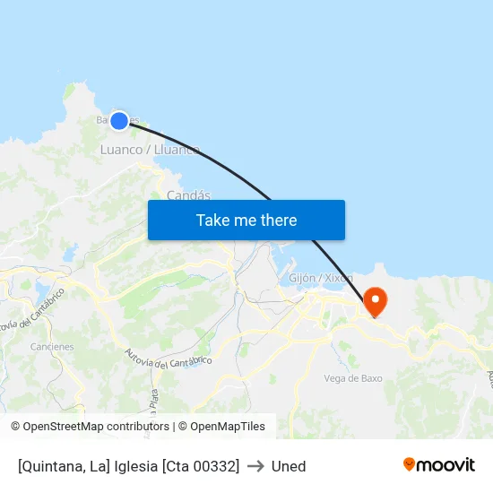 [Quintana, La]  Iglesia [Cta 00332] to Uned map