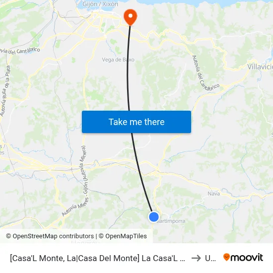 [Casa'L Monte, La|Casa Del Monte]  La Casa'L Monte [Cta 00373] to Uned map