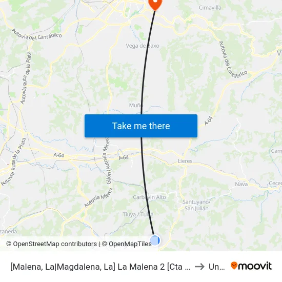 [Malena, La|Magdalena, La]  La Malena 2 [Cta 00383] to Uned map