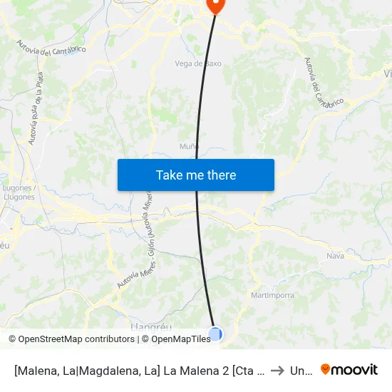 [Malena, La|Magdalena, La]  La Malena 2 [Cta 00384] to Uned map