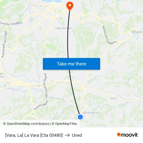 [Vara, La]  La Vara [Cta 00480] to Uned map