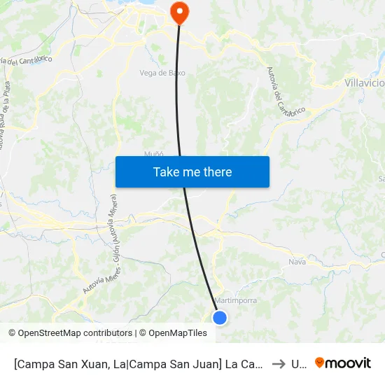 [Campa San Xuan, La|Campa San Juan]  La Campa San Xuan [Cta 00481] to Uned map