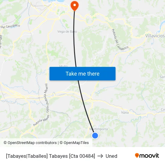 [Tabayes|Taballes]  Tabayes [Cta 00484] to Uned map