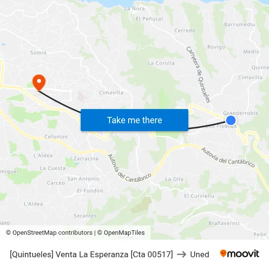 [Quintueles]  Venta La Esperanza [Cta 00517] to Uned map