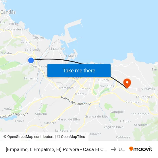 [Empalme, L'|Empalme, El]  Pervera - Casa El Cartero [Cta 00580] to Uned map