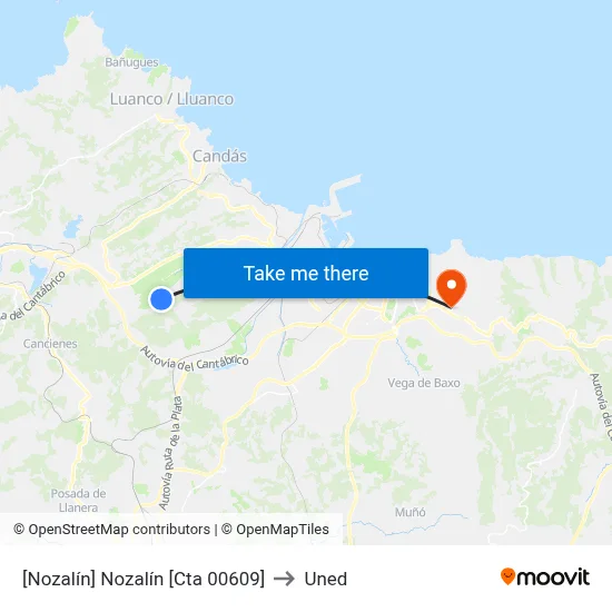 [Nozalín]  Nozalín [Cta 00609] to Uned map