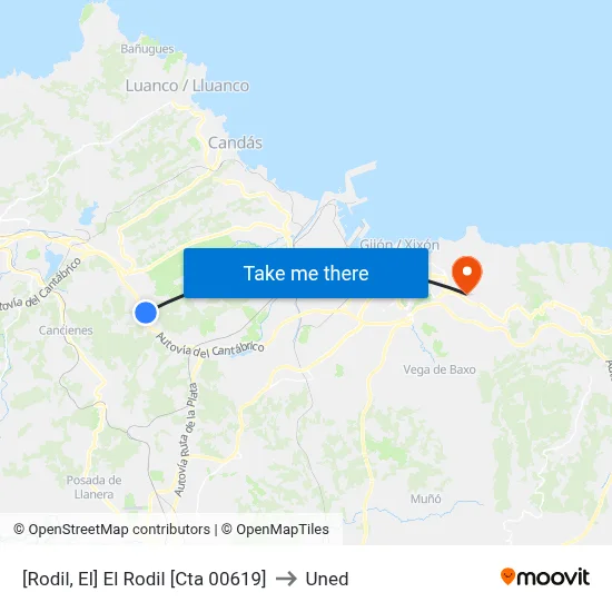 [Rodil, El]  El Rodil [Cta 00619] to Uned map