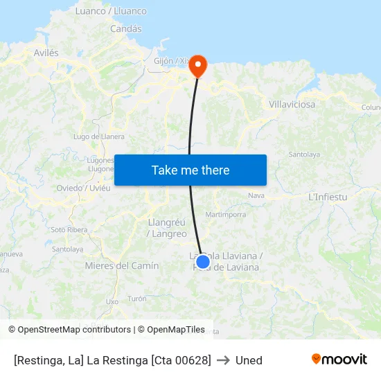 [Restinga, La]  La Restinga [Cta 00628] to Uned map