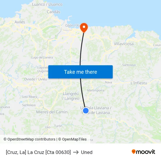 [Cruz, La]  La Cruz [Cta 00630] to Uned map