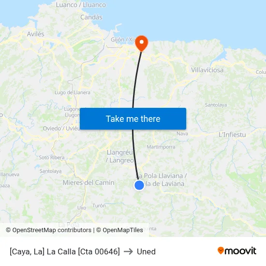 [Caya, La]  La Calla [Cta 00646] to Uned map