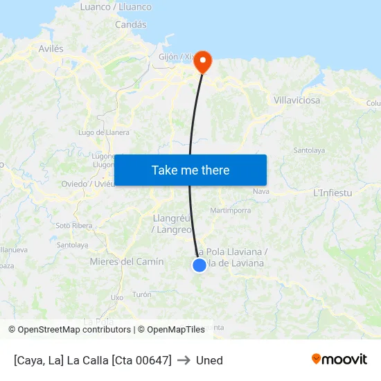 [Caya, La]  La Calla [Cta 00647] to Uned map