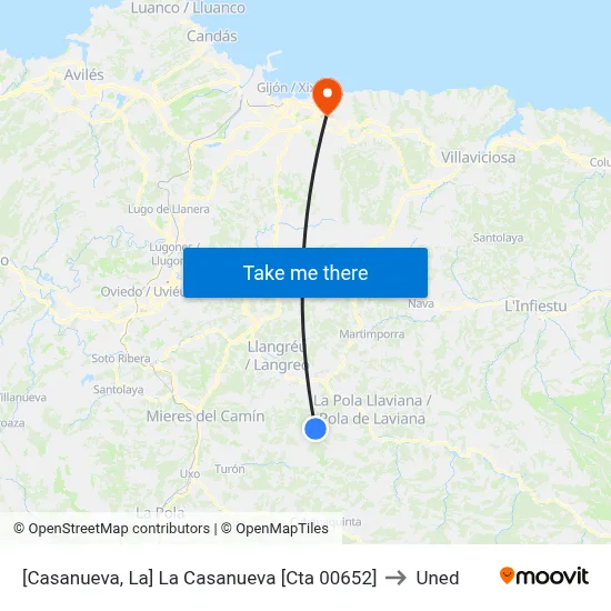 [Casanueva, La]  La Casanueva [Cta 00652] to Uned map