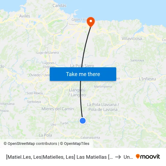 [Matiel.Les, Les|Matielles, Les]  Las Matiellas [Cta 00664] to Uned map