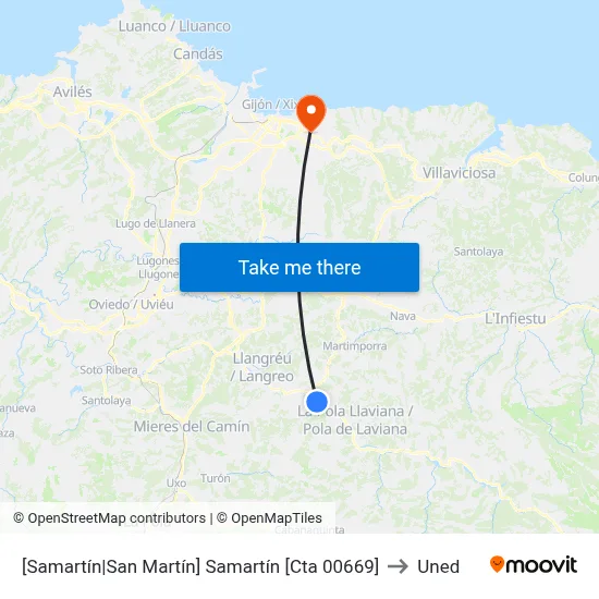 [Samartín|San Martín]  Samartín [Cta 00669] to Uned map