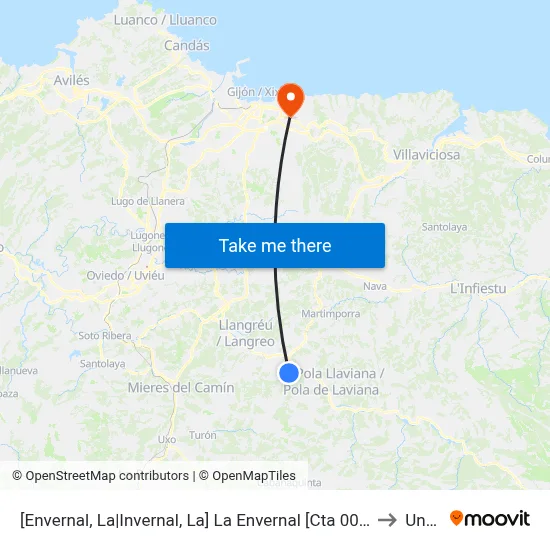 [Envernal, La|Invernal, La]  La Envernal [Cta 00698] to Uned map