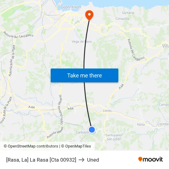 [Rasa, La]  La Rasa [Cta 00932] to Uned map