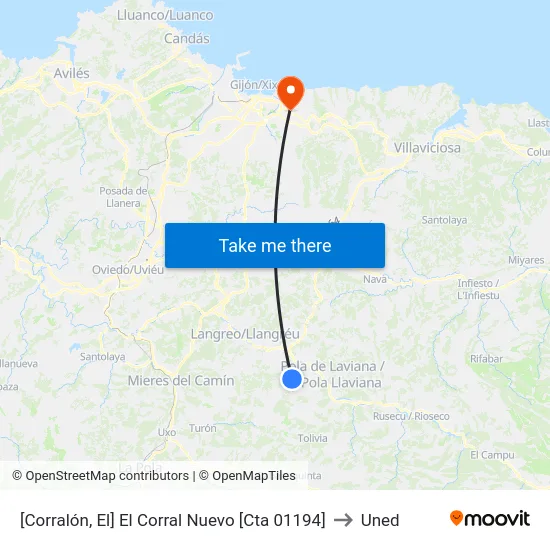 [Corralón, El]  El Corral Nuevo [Cta 01194] to Uned map