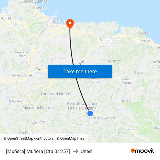[Muñera]  Muñera [Cta 01257] to Uned map