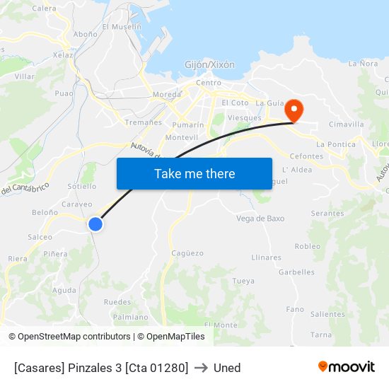 [Casares]  Pinzales 3 [Cta 01280] to Uned map
