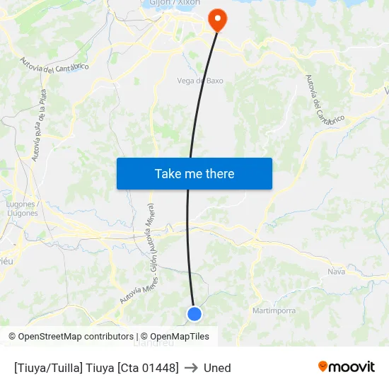 [Tiuya/Tuilla]  Tiuya [Cta 01448] to Uned map