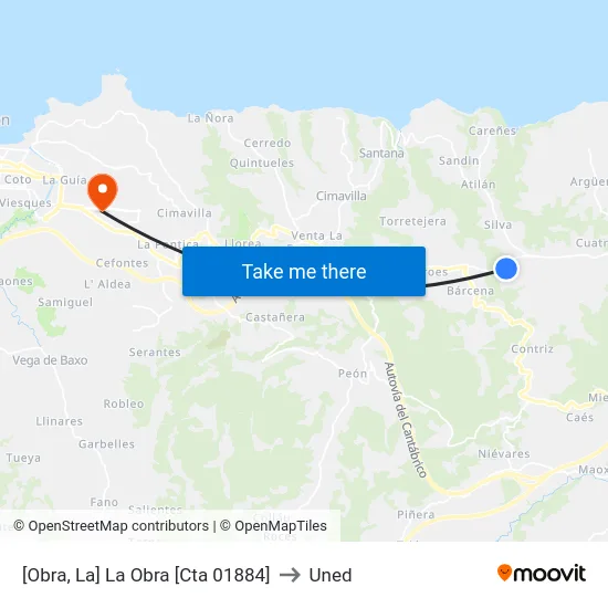 [Obra, La]  La Obra [Cta 01884] to Uned map