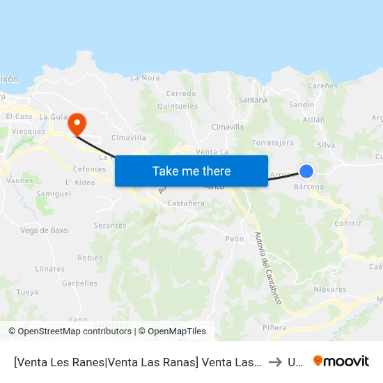 [Venta Les Ranes|Venta Las Ranas]  Venta Las Ranas [Cta 01885] to Uned map