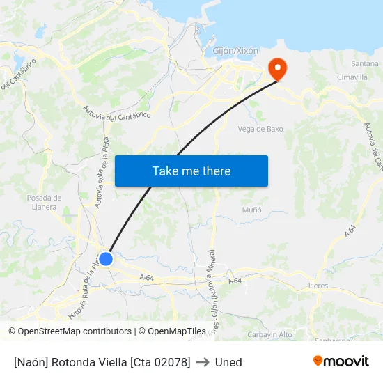 [Naón]  Rotonda Viella [Cta 02078] to Uned map