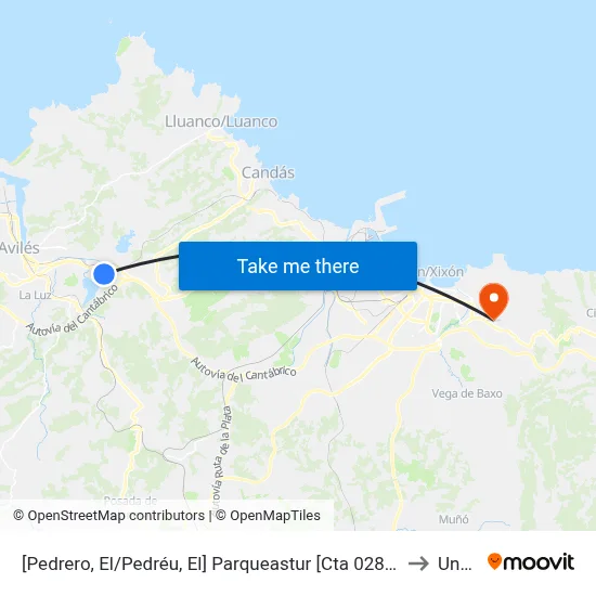 [Pedrero, El/Pedréu, El]  Parqueastur [Cta 02845] to Uned map