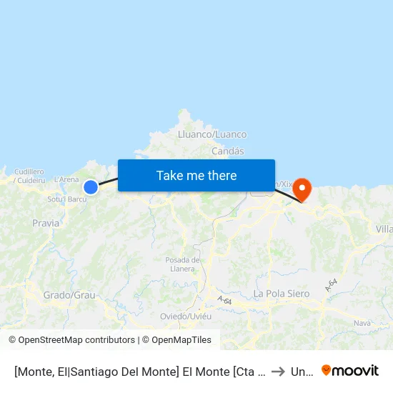 [Monte, El|Santiago Del Monte]  El Monte [Cta 02998] to Uned map