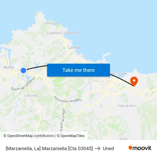[Marzaniella, La]  Marzaniella [Cta 03045] to Uned map